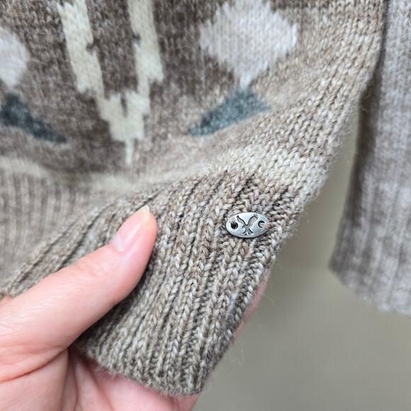 American Eagle Women's Aztec Wool Blend Knit Sweater Long Sleeve Size Small - Picture 4 of 6